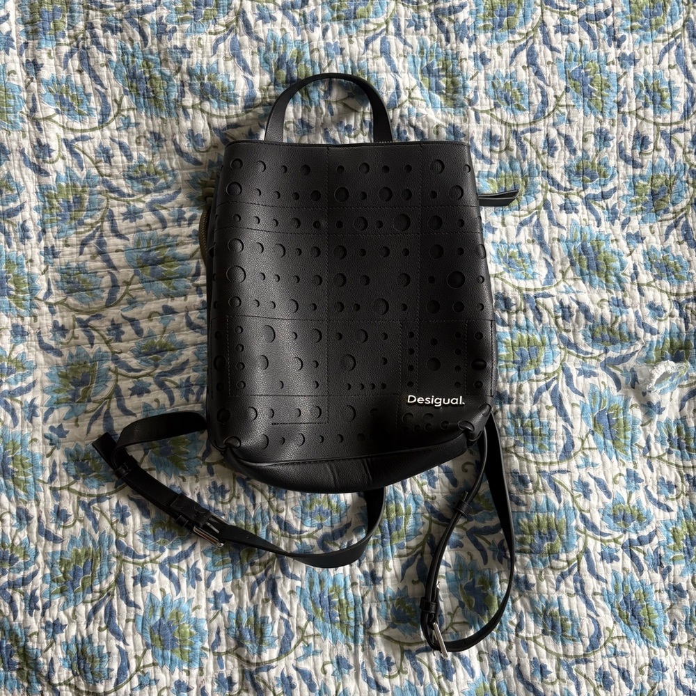 Desigual Black Geometric Backpack